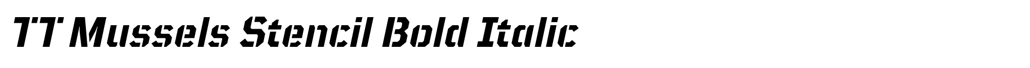 TT Mussels Stencil Bold Italic image